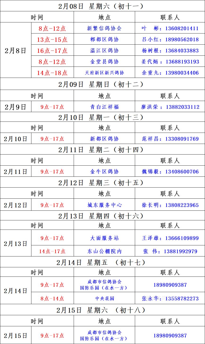  25年春成都市“蓉城杯-太阳神鸟杯”三关特比环验鸽通知 