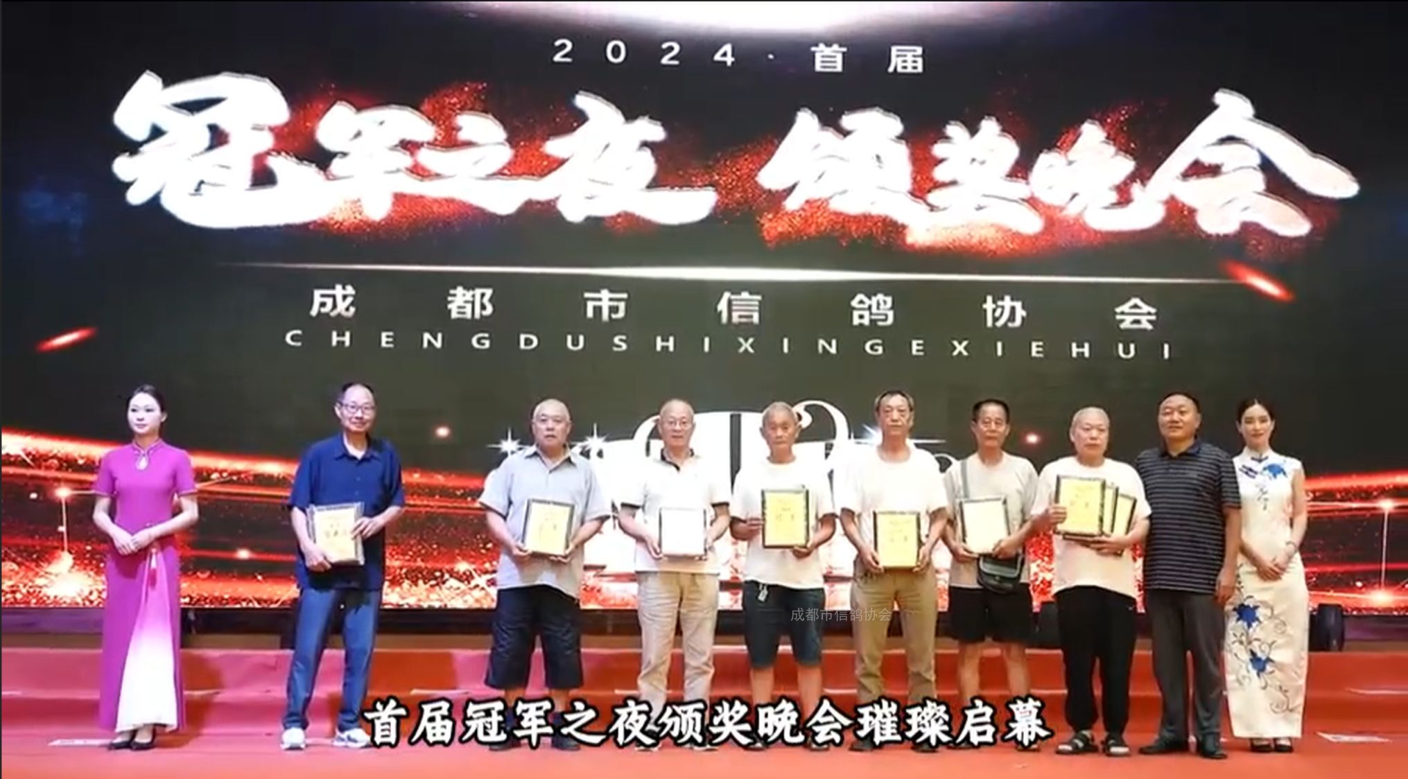 成都市信鸽协会24年首届“冠军之夜”颁奖晚会回顾